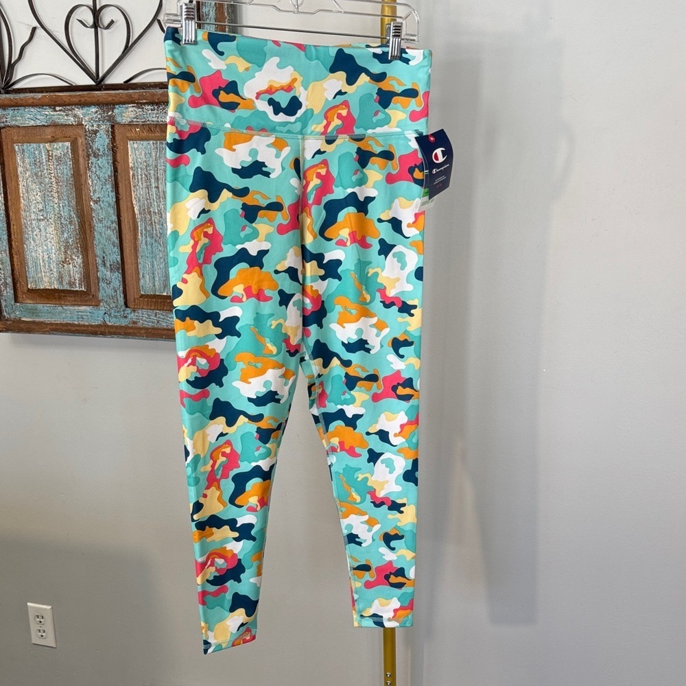 Champion Aqua Multi Camo High-Rise Leggings